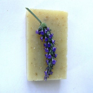 Lavender Oatmeal Soap Vegan Cold processed 5 oz bar image 4