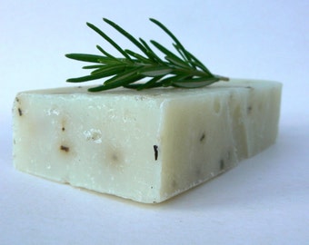 Lavender Soap with Rosemary, Great for oily skin, Vegan Olive Oil Soap, Rich Green Castile Soap