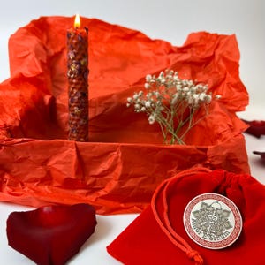 Juego de velas con hechizos Think of Me, velas con hechizos de amor, velas de amor, velas de atracción, regalo para parejas