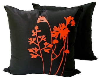 Black silk pillow cover SALE