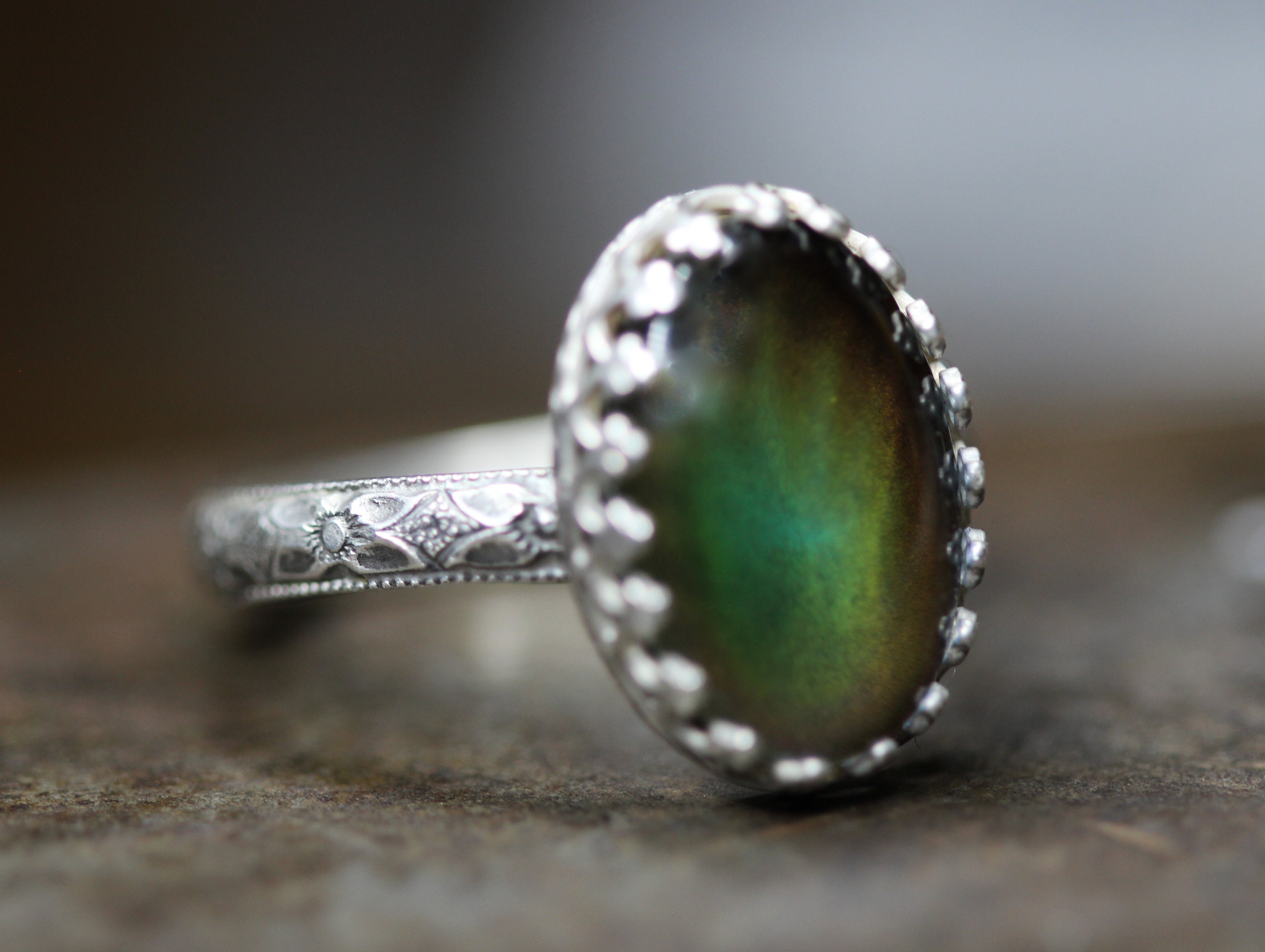 Sterling Silver Mood Ring * Color Change Ring * Any Size - Etsy