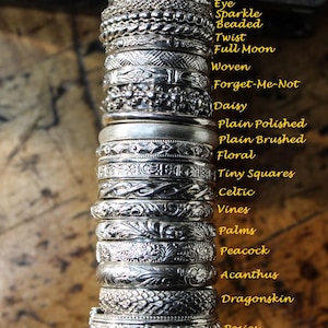 Stacking Rings *Sterling Silver Stacking Ring * Solid Sterling Silver* Any Pattern* Any Size* One Single Ring* Pick Any Ring