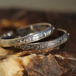 Pierścionek ze srebra próby 925 z wzorem pełni księżyca * Dowolny rozmiar