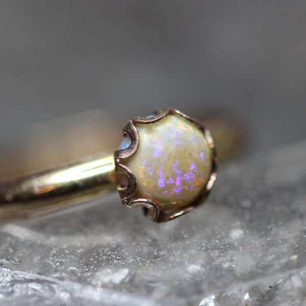 Monarch Opal Ring * Minimalistic* Stacking Ring * 14kt gold filled stacking band* Any Size