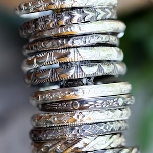 Stacking Rings *Sterling Silver Stacking Ring * Solid Sterling Silver* Any Pattern* Any Size* One Single Ring* Pick Any Ring