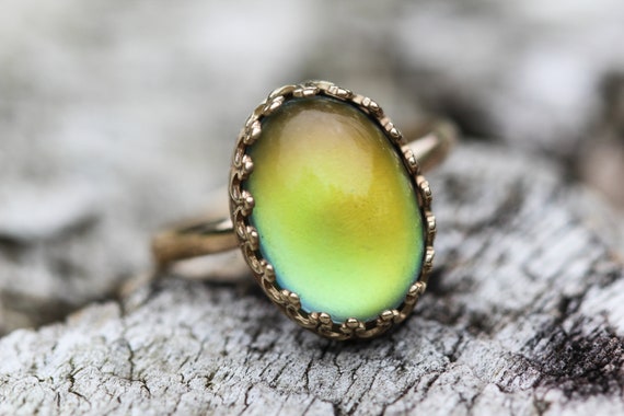 White gold mood ring online