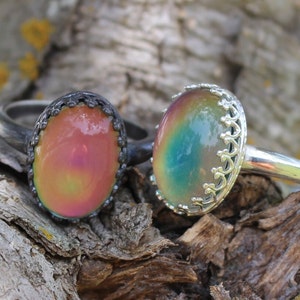 MOOD ring *SOLID sterling silver* Hippy Ring * Color Change Ring * Fun Gift  *Any Size