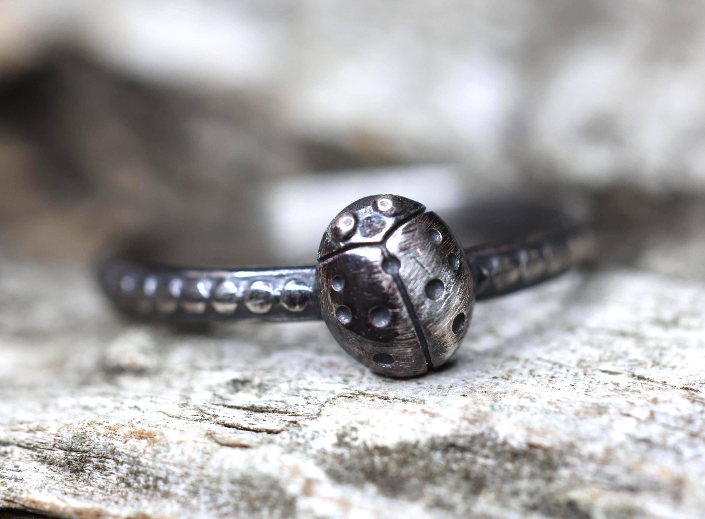 Anello Midi Regolabile Con Farfalla In Argento Sterling 925 Ossidato | Gioiello Insetti Serpente Lucertola Per Donne E Ragazze, Portafortuna - 2