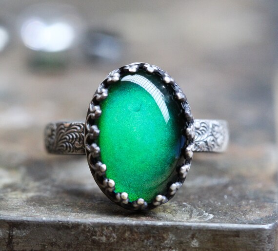 Real sterling 2024 silver mood rings
