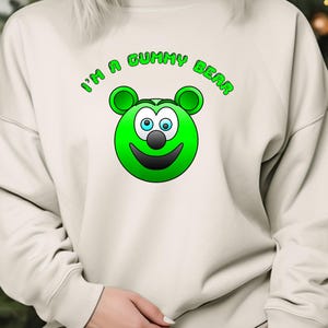 Grappige schattige kinderen I'm a Gummy Bear Cartoon cadeau T-shirt, sweater, hoodie, draagtas - 248425