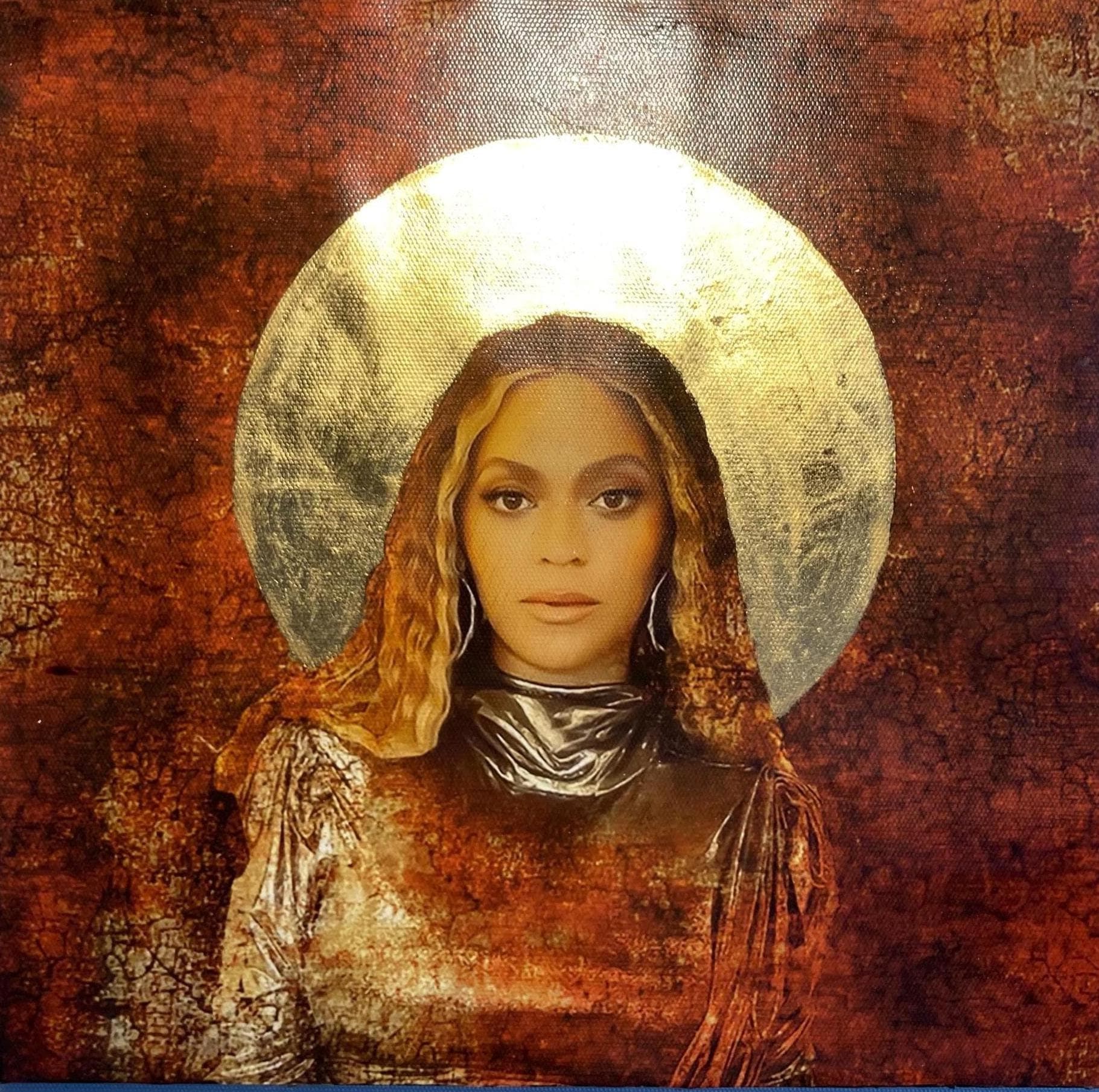 Beyoncé Icon 24ct Gold Leaf Original Artwork Hand Crafted and Unique ...