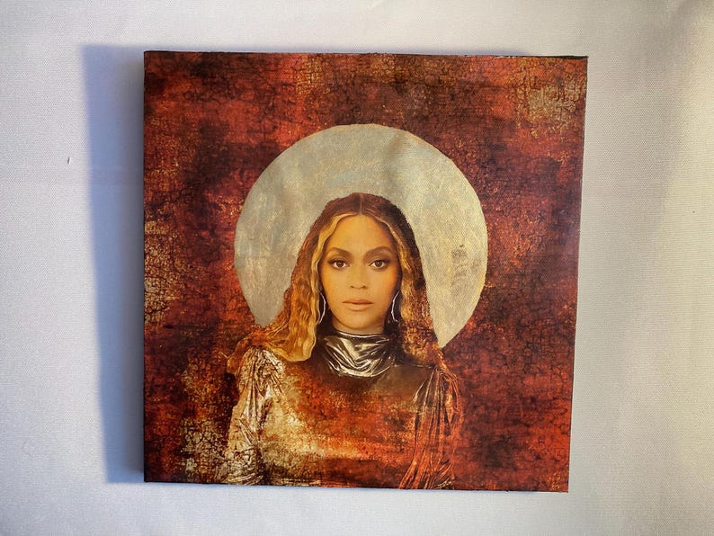 Beyoncé Icon 24ct Gold Leaf Original Artwork Hand Crafted and Unique ...