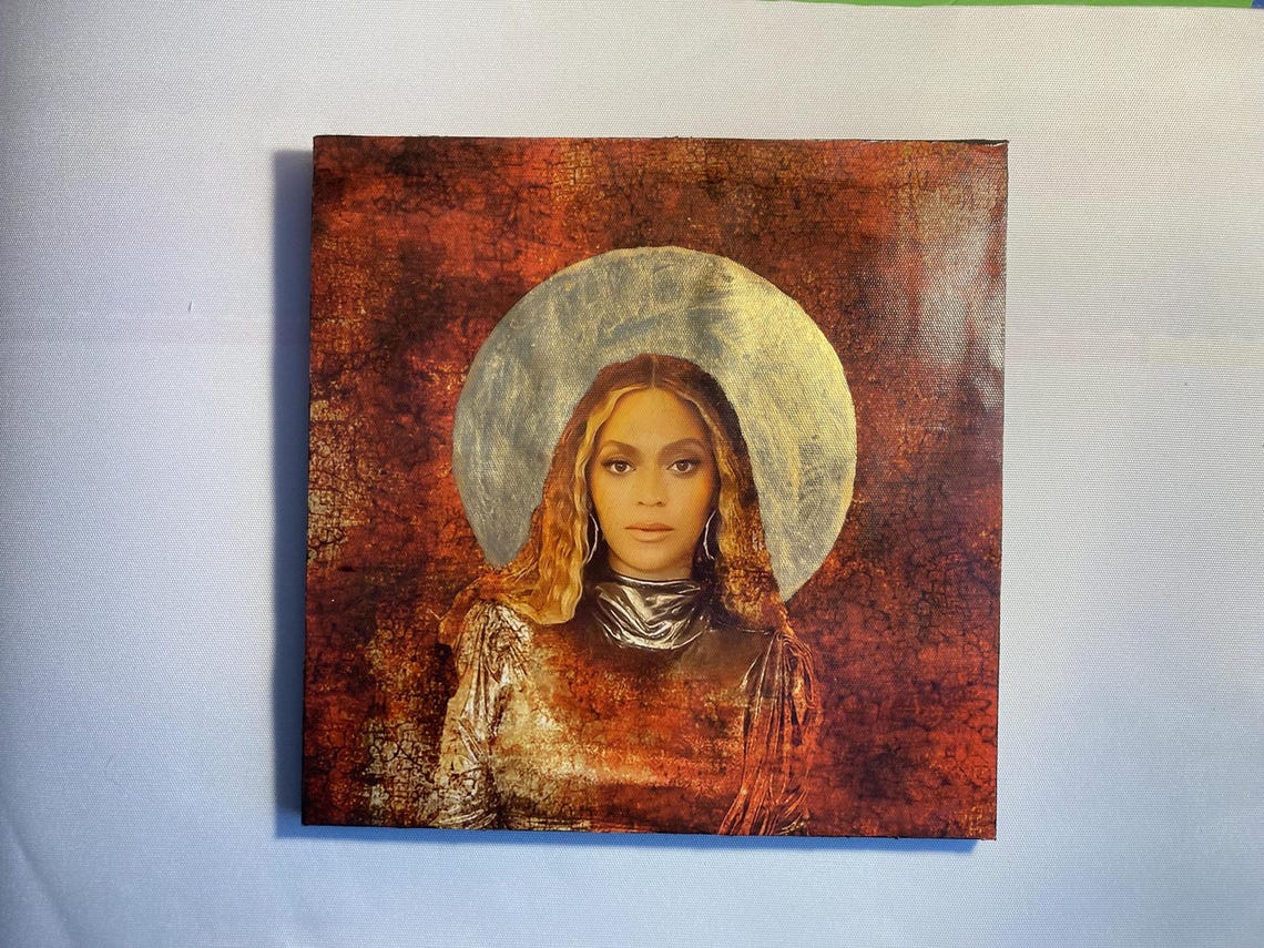 Beyoncé Icon 24ct Gold Leaf Original Artwork Hand Crafted and Unique ...