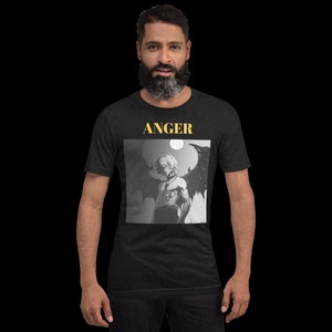 ANGER men original design T-shirt For Manga lovers t-shirt For Anime lovers t-shirt for japanese fashion t-shirt for men Animegift For wome image 3