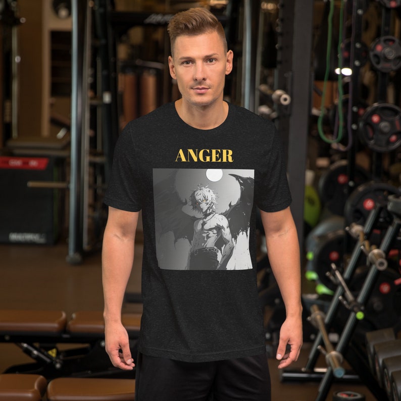 ANGER men original design T-shirt For Manga lovers t-shirt For Anime lovers t-shirt for japanese fashion t-shirt for men Animegift For wome image 8