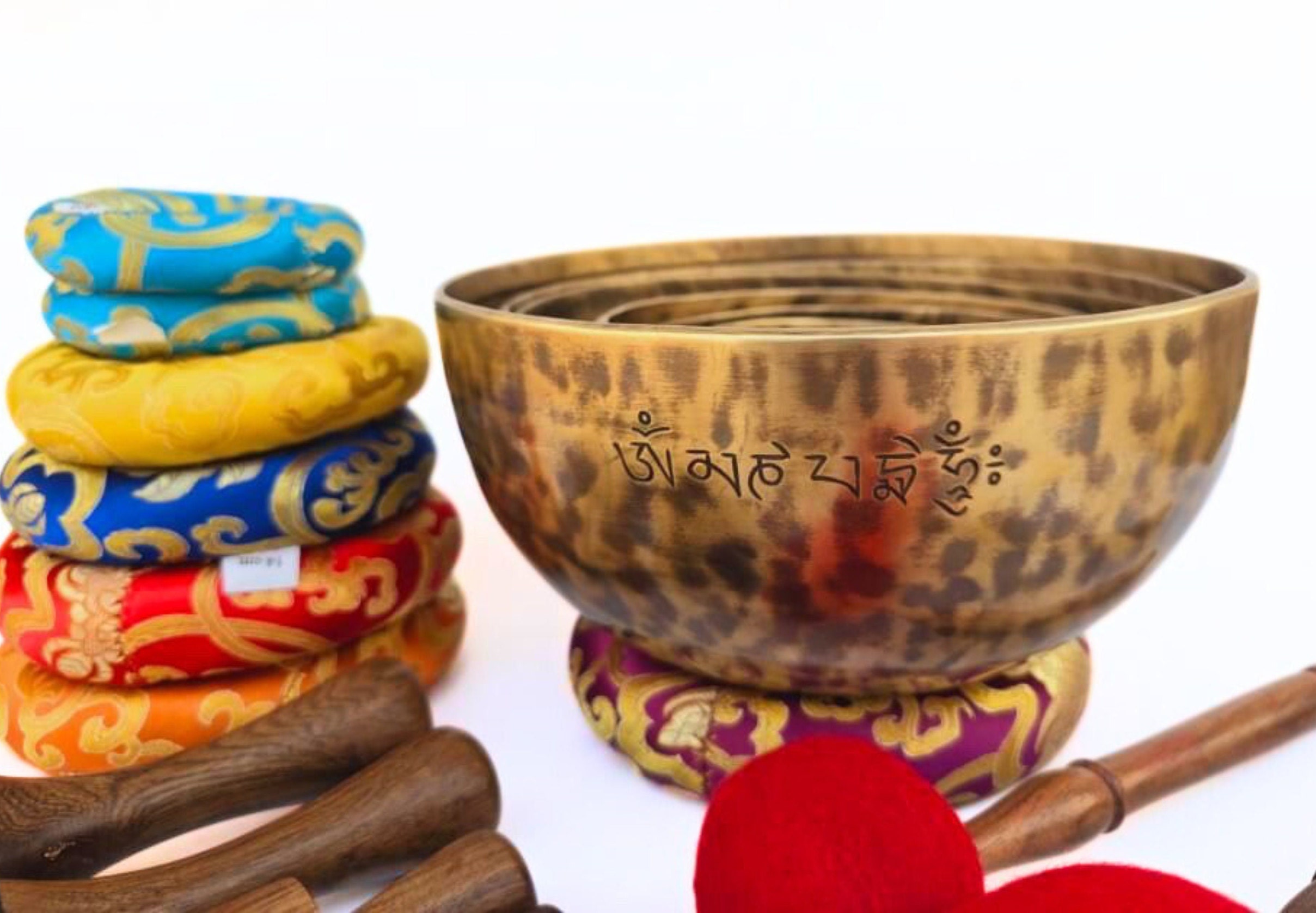 Full Moon Singing Bowls Chakra Healing Set for Meditation Tibetan Sing