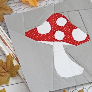 Toadstool FPP Quilt Block PDF Pattern - 3 Block Sizes - Etsy