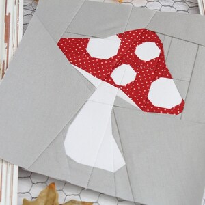 Toadstool FPP Quilt Block PDF Pattern - 3 Block Sizes - Etsy