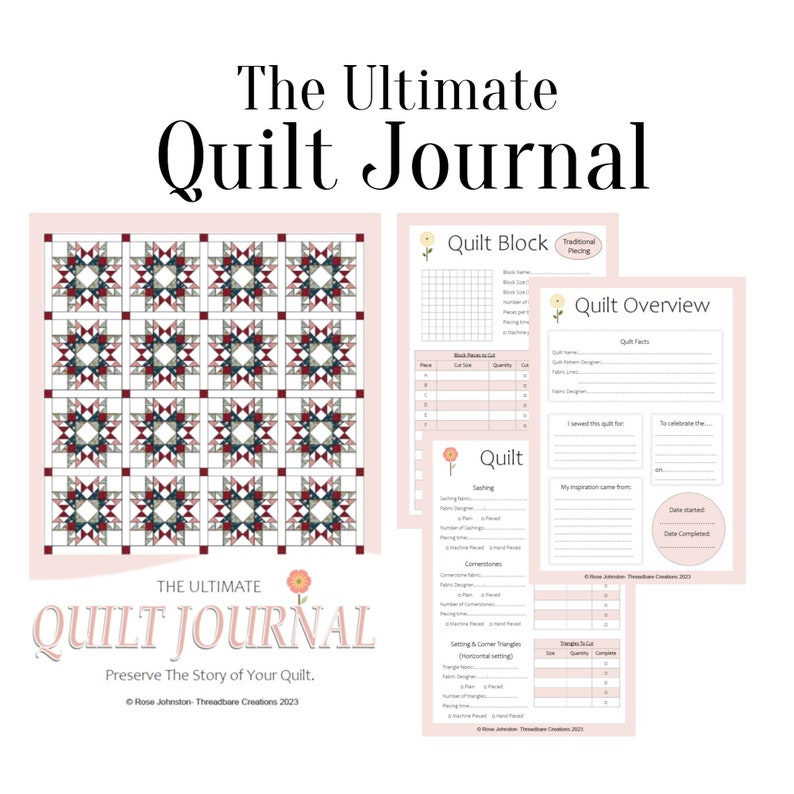 The Ultimate Quilt Journal PDF File Instant Download image 1