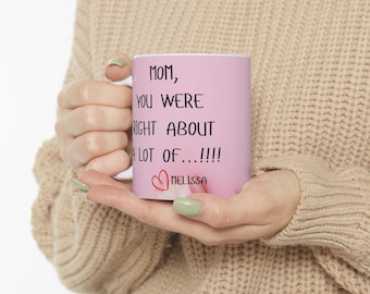 Personalized Mom Coffee Mug, Funny Mother's Day Gift