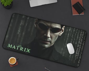 Alfombrilla de ratón Matrix Gaming XL / Alfombrilla de escritorio de ciencia ficción / Regalo para gamers / Gran tamaño