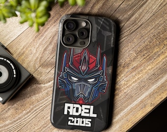 Transformers Phone Cases with Name and Date for iPhone 11, 12, 13, 14, 15 Pro/Max Google Pixel 5, 6, 7, 8 Samsung Galaxy S22, 23, 24