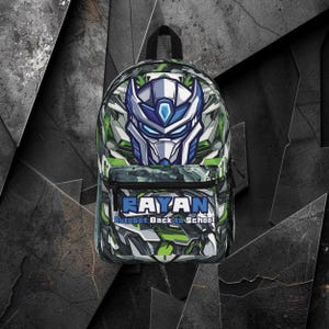Backpack Mecha Transformers Design I Come back to School I Backpack school I Gift for Kids I Travel