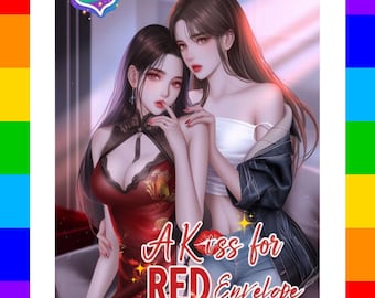 Un beso por sobre rojo (novela tailandesa GL en inglés, PDF) | Descarga digital instantánea | Romance sáfico picante con diferencia de edad