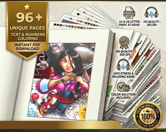 Los tres grandes clásicos de Disney: Misterio para colorear por números | Mickey, Minnie y Donald | PDF vintage