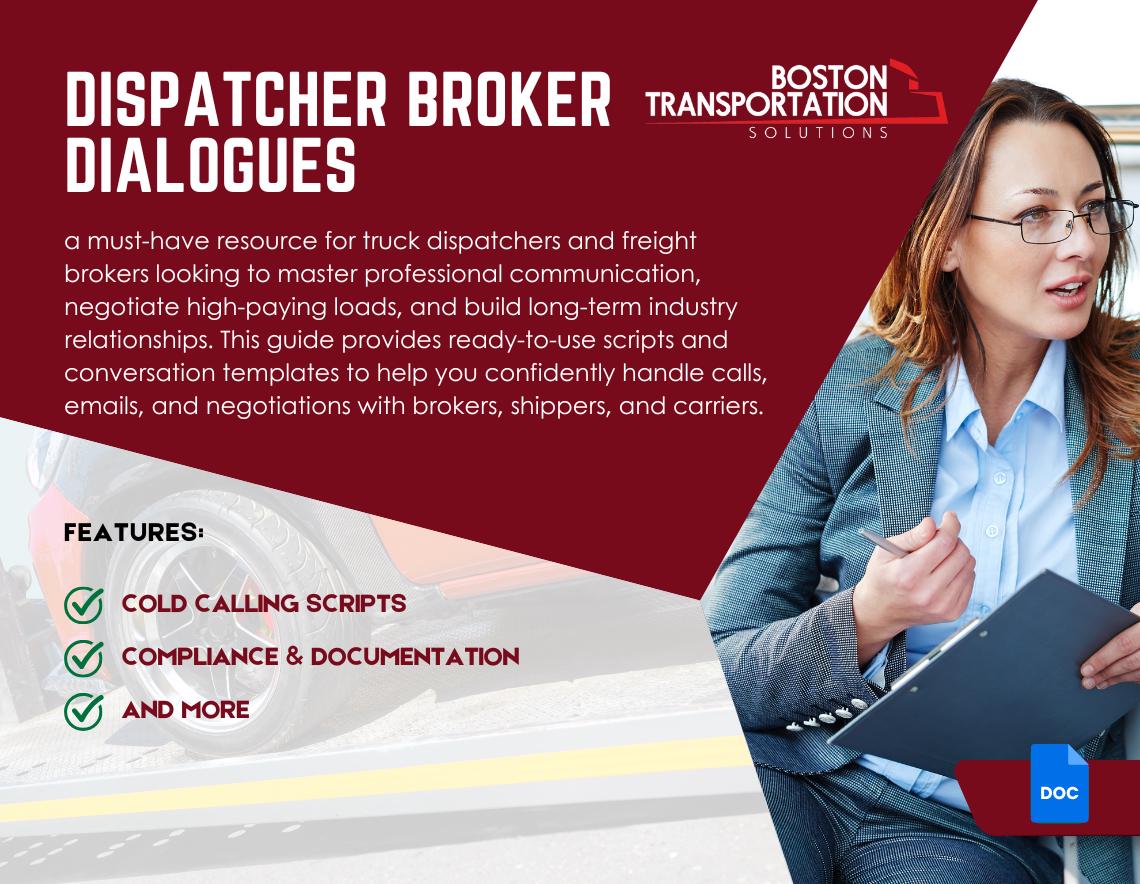 Dispatcher Broker Dialogues – Essential Scripts for Trucking ...