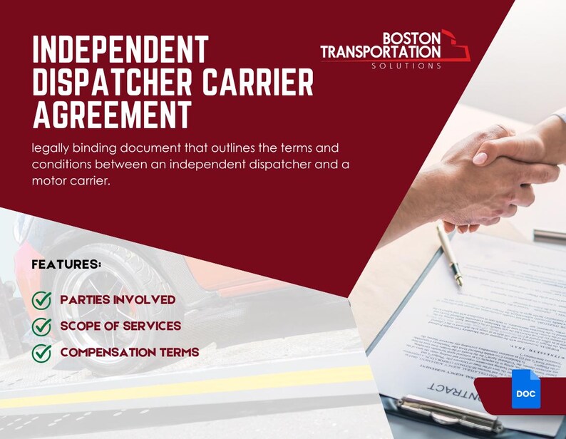 Dispatcher Agreement Template Independent Dispatcher Carrier Agreement Template – Professional ...