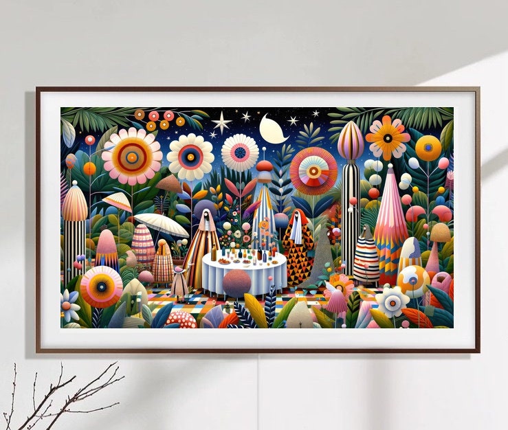 Frame TV Art | "Tea Party" | Digital download for TV | AI generated