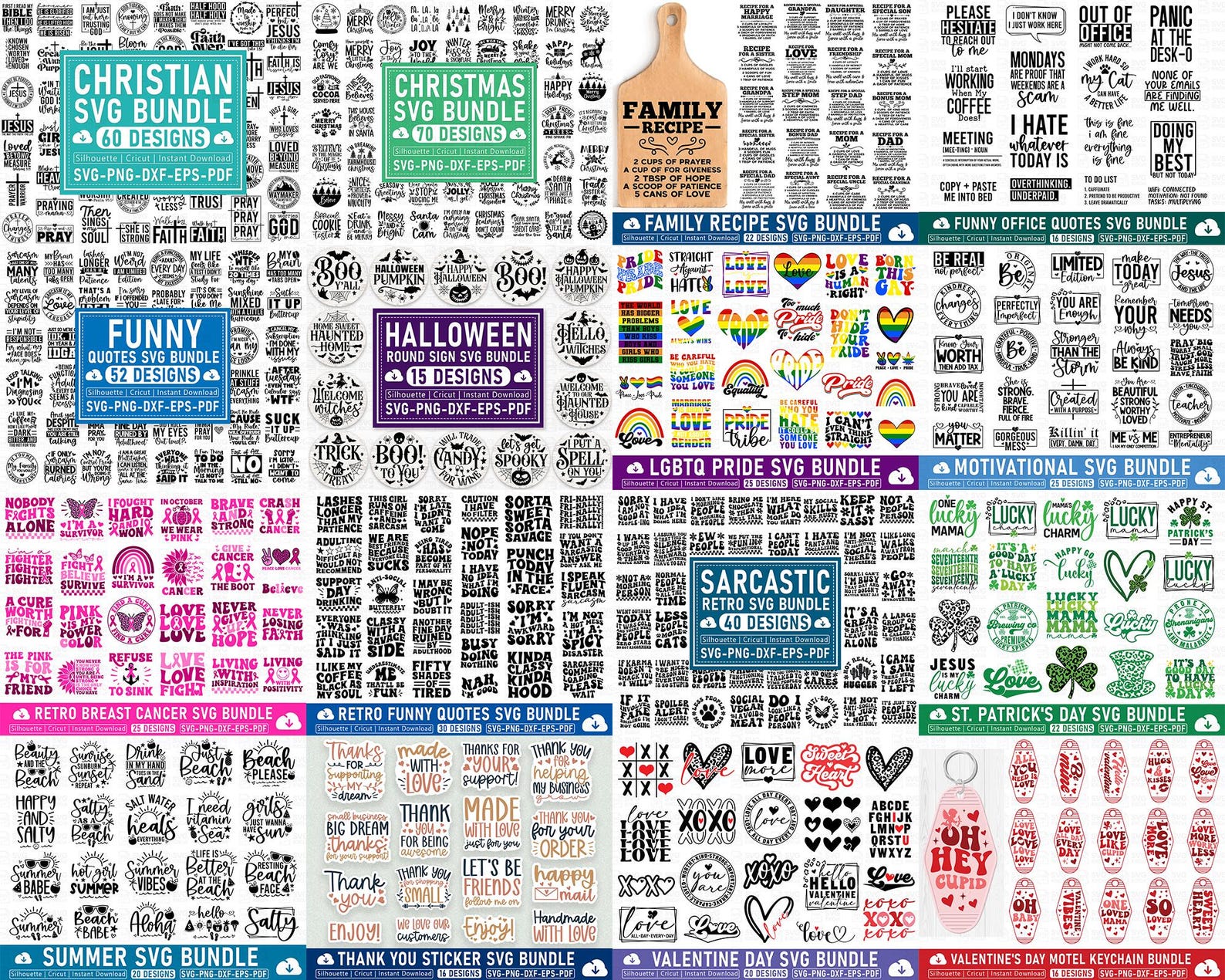 Mega SVG Design Bundle: 4000+ Designs, Commercial Use, Lifetime Access ...