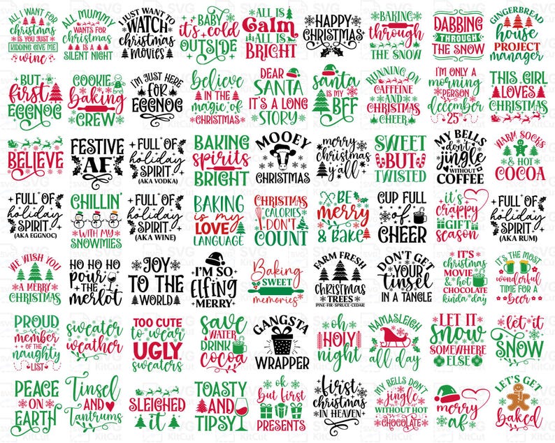 Mega Christmas SVG Bundle: Cricut & Silhouette Designs (digital ...