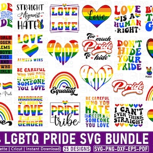 Pride SVG Bundle, Gay Pride SVG Bundle, Gay svg, LGBTQ svg , Rainbow svg, Gay Pride Shirt svg, Gay Festival Outfit svg, lgbtq Cricut Files