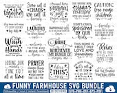 Funny Farmhouse Sign SVG Bundle: Family Quotes (Digital Download)
