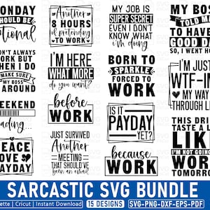 Sarkastiska citat SVG-paket: Roliga mamma Cricut T-shirtdesigner (digital nedladdning