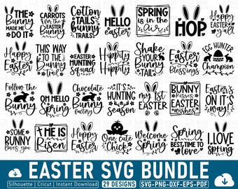 Easter SVG Bundle: Christian Designs, Bunny, Spring (Digital Download)