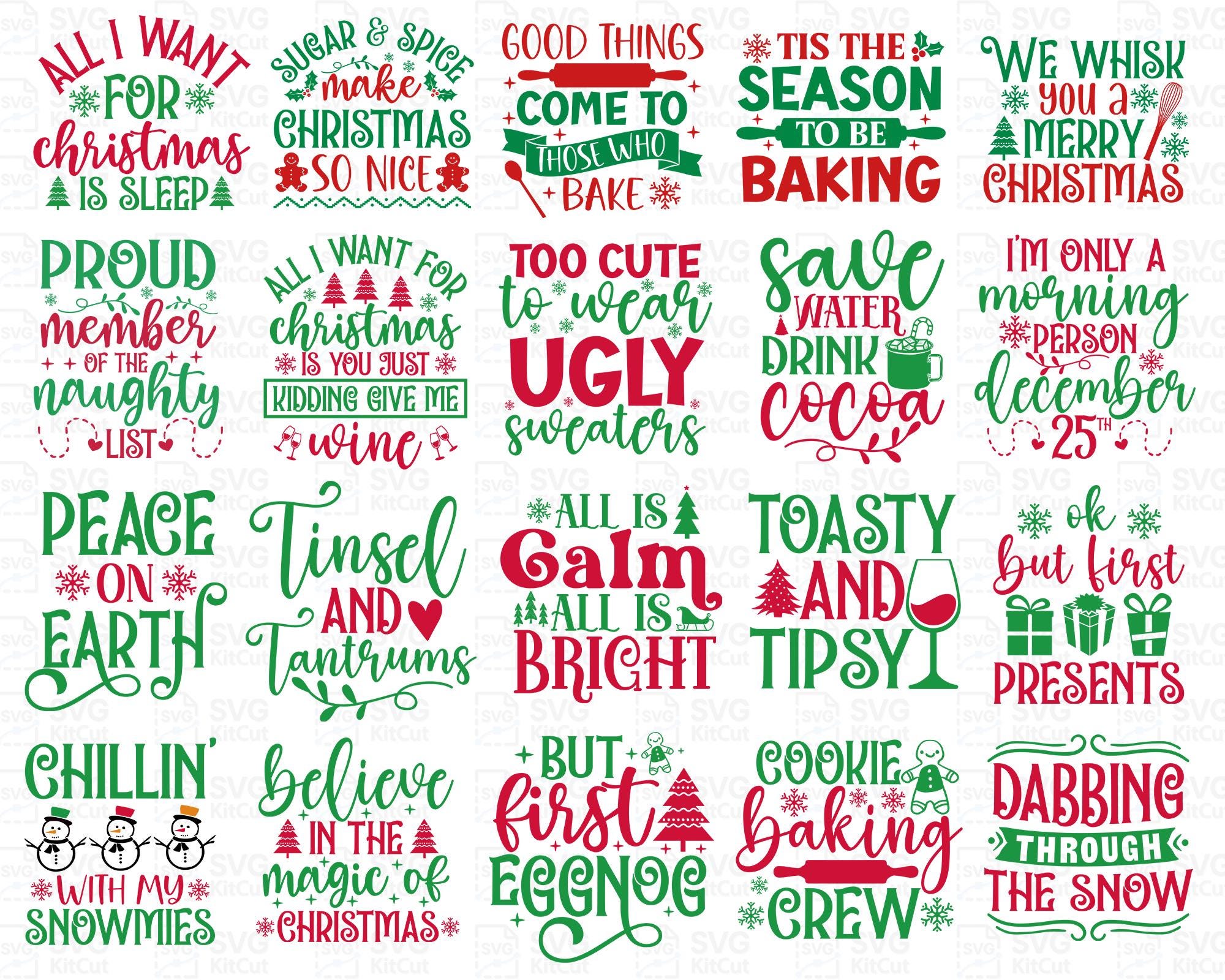 Mega Christmas SVG Bundle: Cricut & Silhouette Designs (digital ...