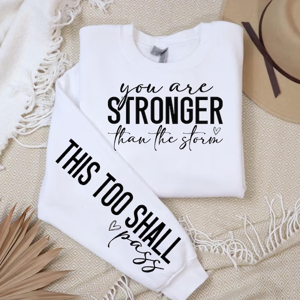 Stronger Than The Storm Sleeve SVG: Printable Art (Digital Download)