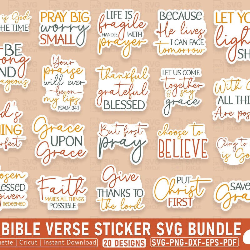 Bible Verse Stickers - Etsy