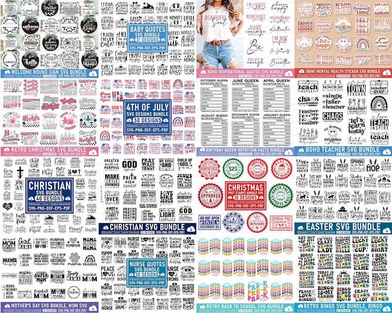 Mega SVG Design Bundle: 4000+ Designs, Commercial Use, Lifetime Access ...