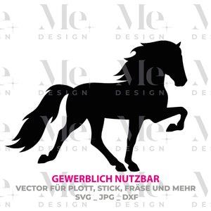 Tölt_Plotter file_Milling file_Icelandic horse in tölt_Tölter_Vector file_Icelandic horse_Sticker_Graphic_Silhouette_svg_dxf_commercial