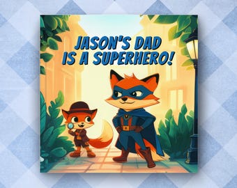 Personalized Dad Book – Superhero Story Gift for Father’s Day from Kids