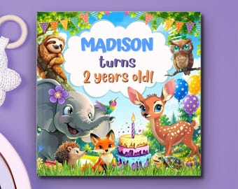 Custom Birthday Book for Kids, Personalized Name Storybook, 2nd 3rd Toddler Birthday Gift