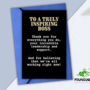 Boss-Karte, lustige Dankes-Mentor-Karte, inspirierende beste Chef-Karte, Glückwunschkarte für Office-Werbung, Mentor-Anerkennungsgeschenk für Chef