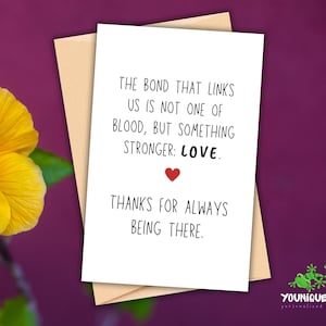 Stepdad card, Bonus dad gift, Love bound card Father's day gift, Stepdad Birthday gift from stepson stepdaughter, Thank stepdad appreciation