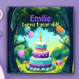 First birthday baby book, Personalized baby book, Custom baby name Storybook, Unique 1st birthday gift, Baby keepsake, Toddler 1st year tale