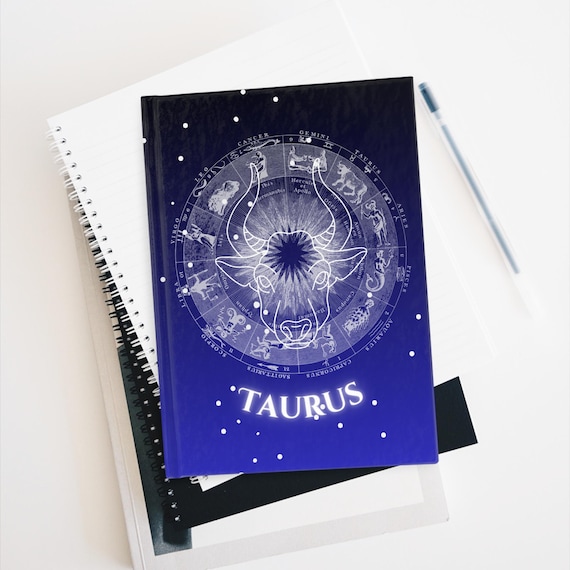 Taurus Zodiac Sign Journal - Ruled Line, Dusk Inspired Notebook, Astrology Diary, Gift for Writers, Hard Cover Planner