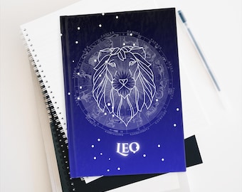 Leo Zodiac Sign Journal - Ruled Line, Dusk Inspired Notebook, Astrology Diary, Gift for Writers, Hard Cover Planner